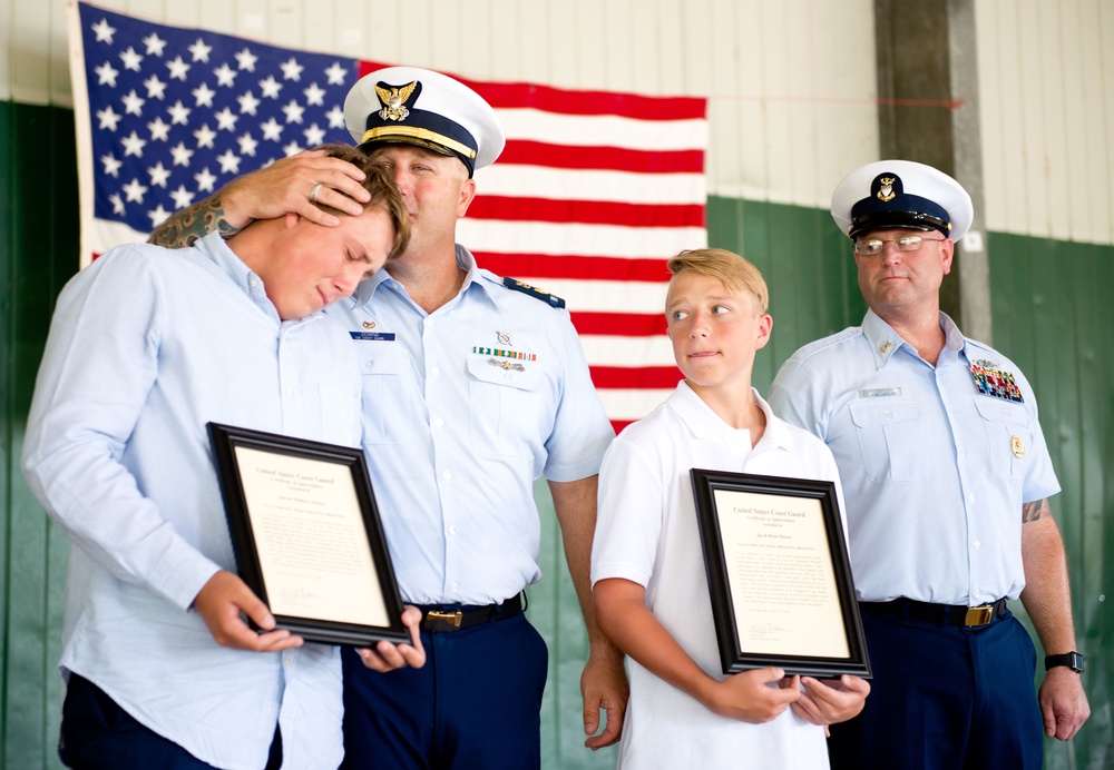 Commander of Coast Guard Station Freeport retires