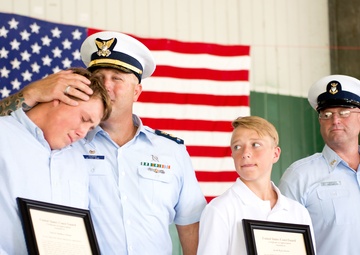 Commander of Coast Guard Station Freeport retires
