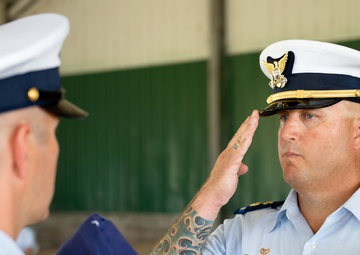 Commander of Coast Guard Station Freeport retires