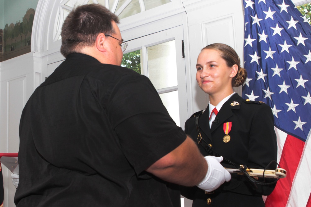 Husband, Wife commissioned as Marine officers