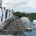 America Mans the Rails while leaving Joint Base Pearl Harbor-Hickam for RIMPAC 2016