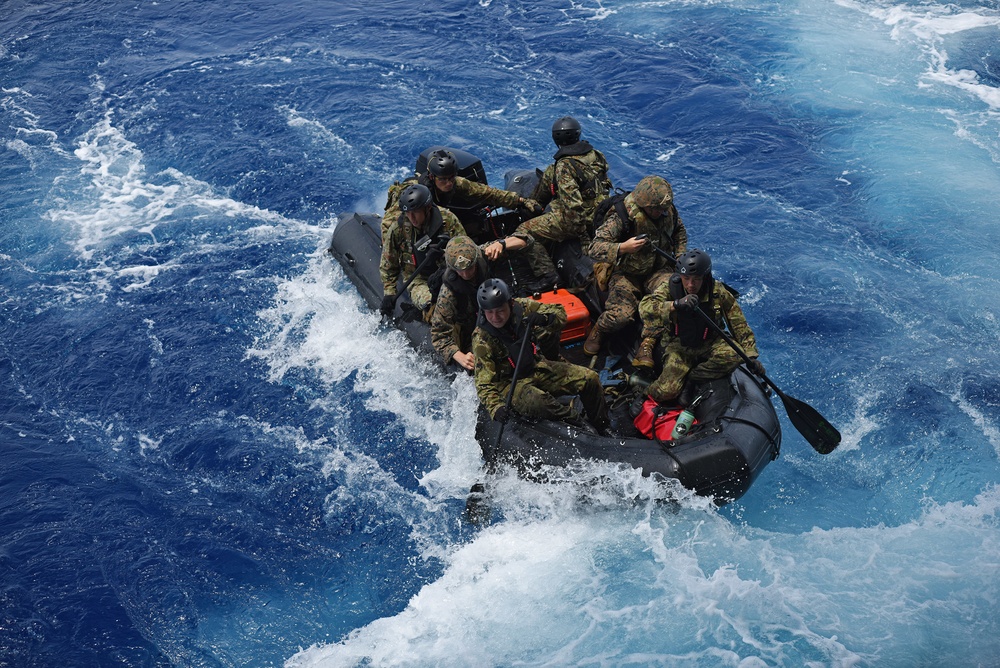 USS San Diego conducts well deck operations during RIMPAC