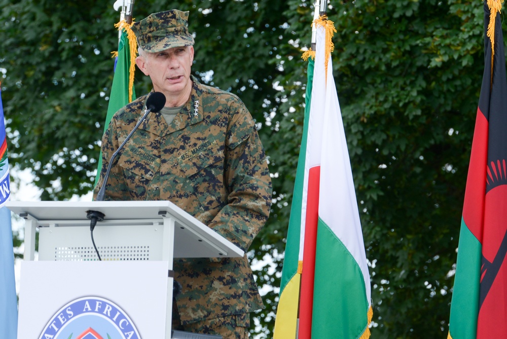 Waldhauser Speaks at AFRICOM Change of Command (2)