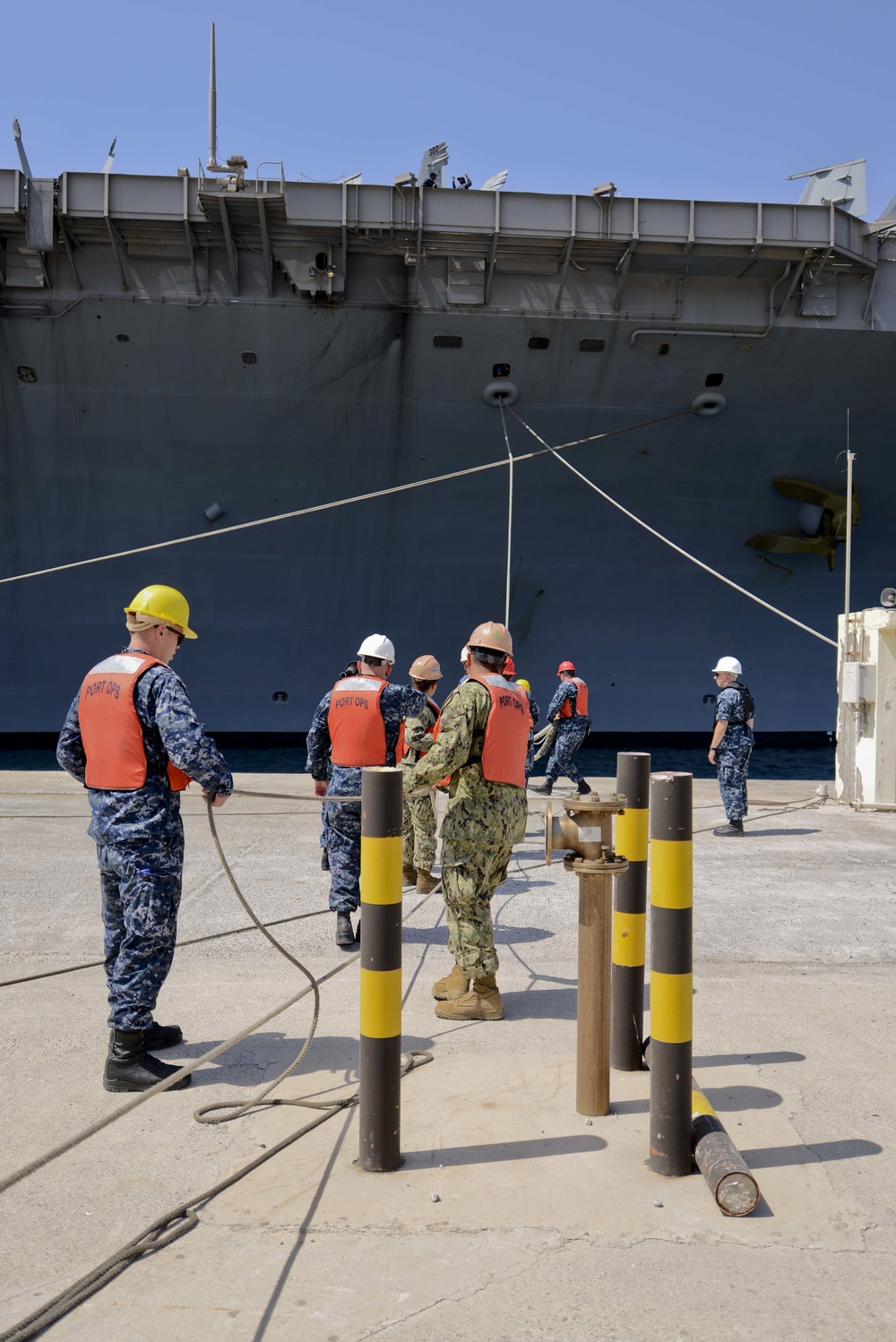 Dvids - Images - Sailors Handle Lines As The Aircraft Carrier Uss Harry 