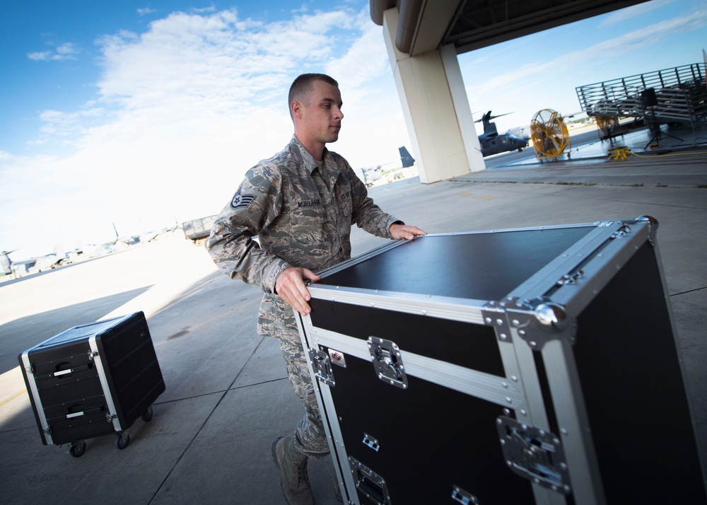 1st SOCS Airmen ensure speakers are audible
