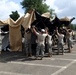 Service members prepare tents for IRT event in Norwich, NY.