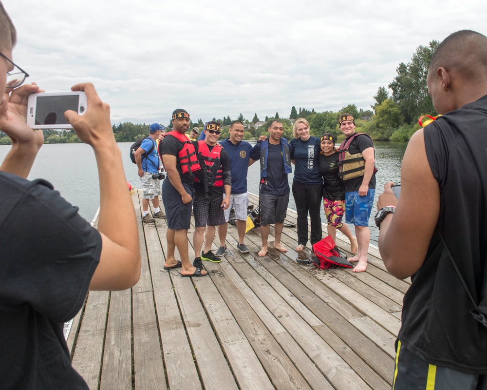 Navy, Marine Corps Compete at Seafair Milk Carton Derby