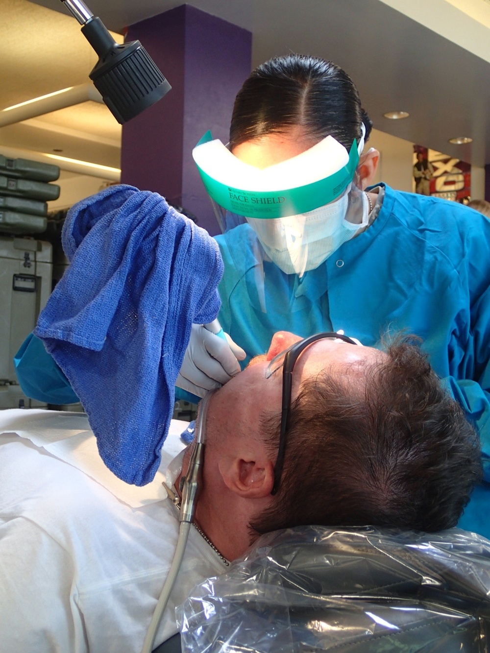 Service members provide dental care during the IRT event in Norwich, N.Y.