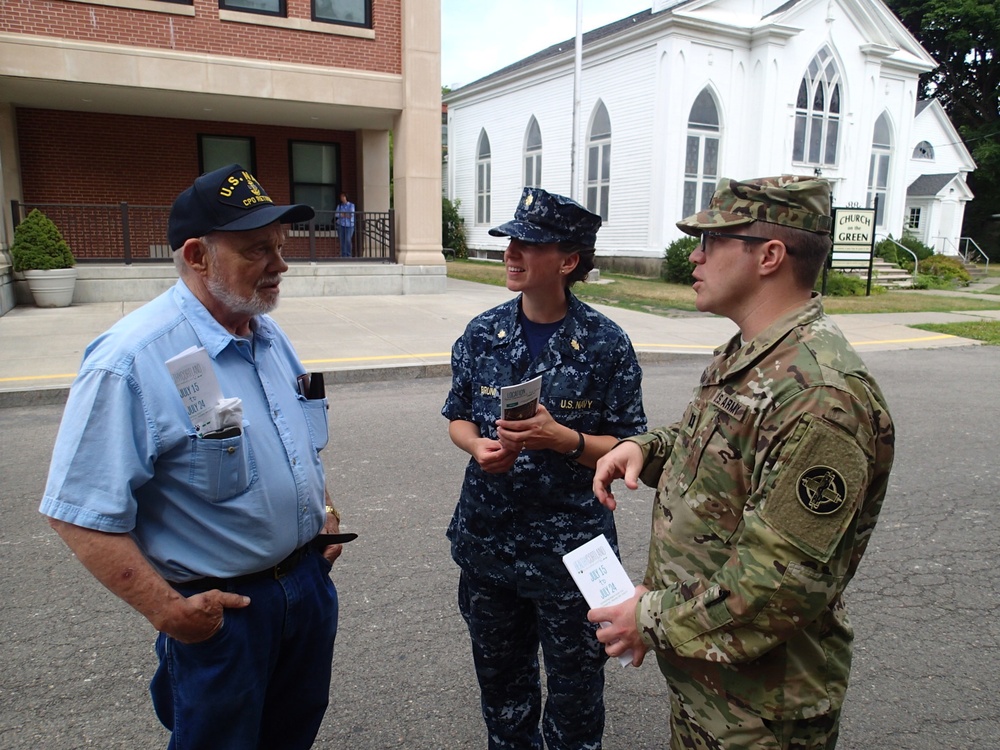 Service members greet community members at local festival in Homer, N.Y.
