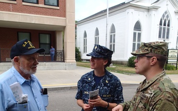 Service members greet community members at local festival in Homer, N.Y.