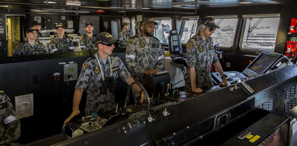 HMAS Canberra departs Pearl Harbor for Sea Phase of Exercise RIMPAC