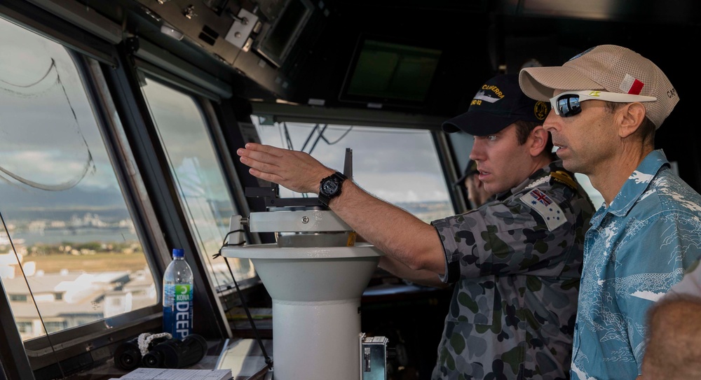HMAS Canberra departs Pearl Harbor for Sea Phase of Exercise RIMPAC