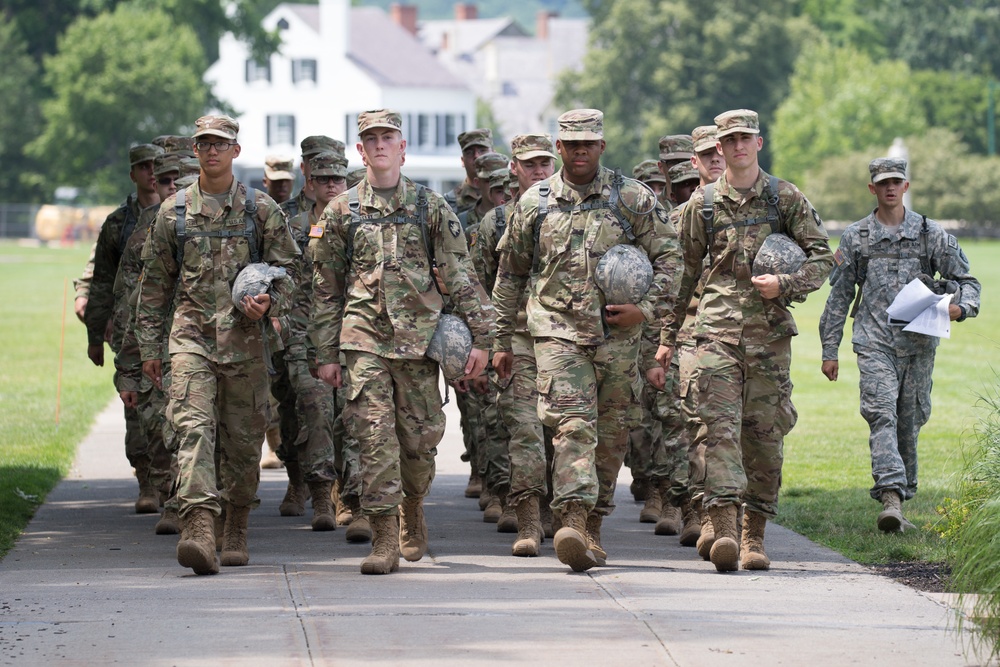 New Cadets Marching in Formation
