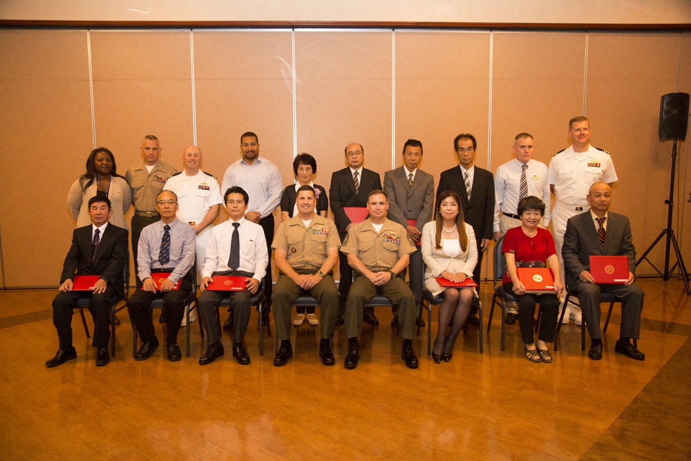 MCAS Iwakuni honors 25 Japanese retirees with ceremony