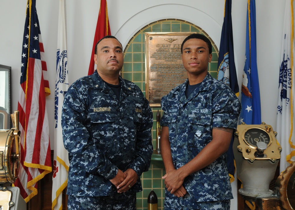 Father and Son Reunite at Information Warfare Training Command