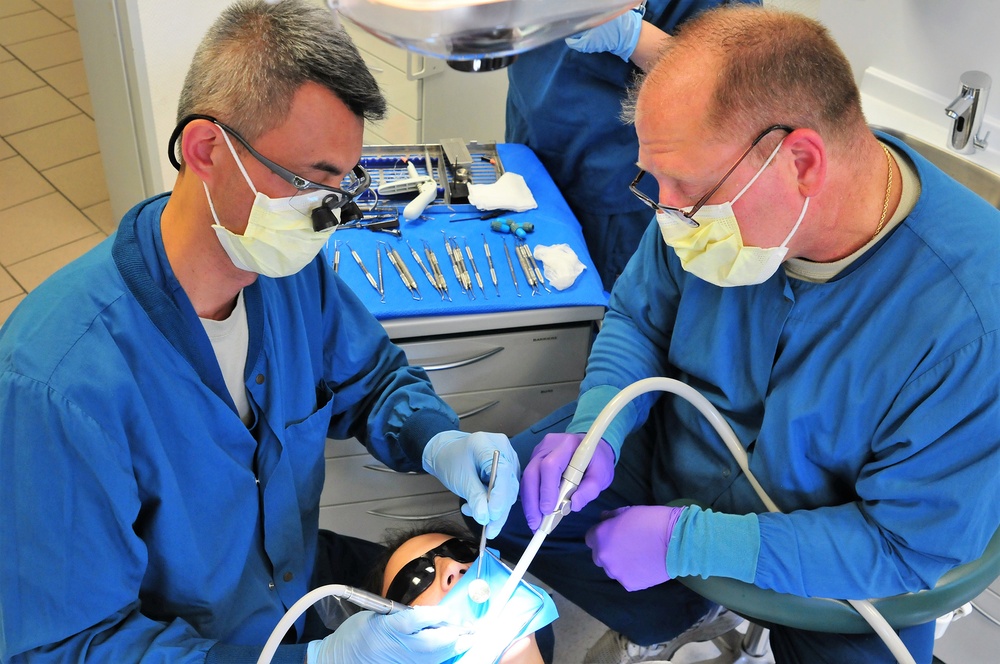 Filling cavities at dental clinic