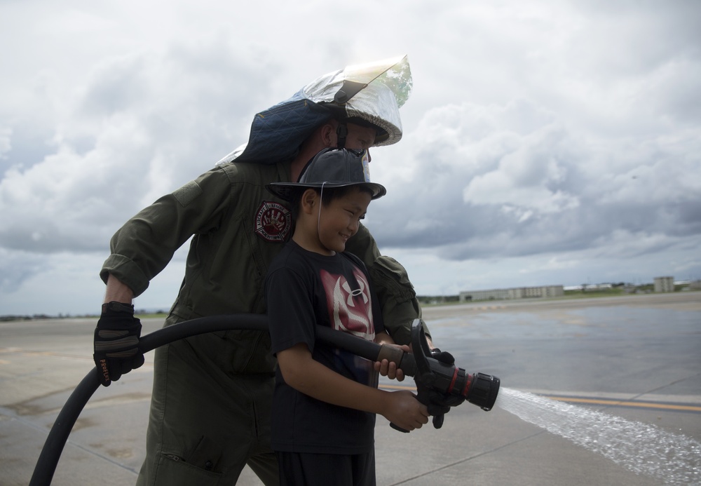 Okinawa residents explore flight line on Marine Corps Air Station Futenma