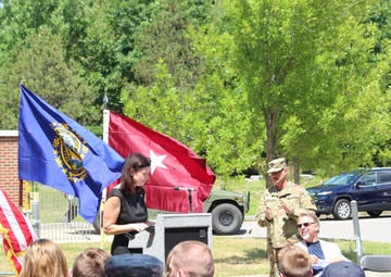 Army Reserve Soldiers of 456th Area Support Medical Company say goodbyes before upcoming ceremony