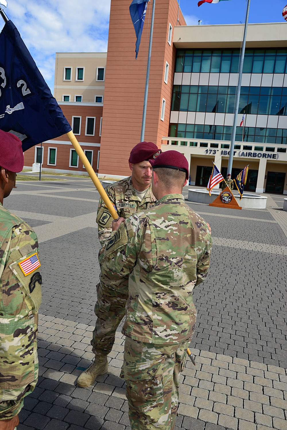 Company A, 2nd Battalion, 503rd Infantry Regiment, 173rd Airborne Brigade change of command ceremony