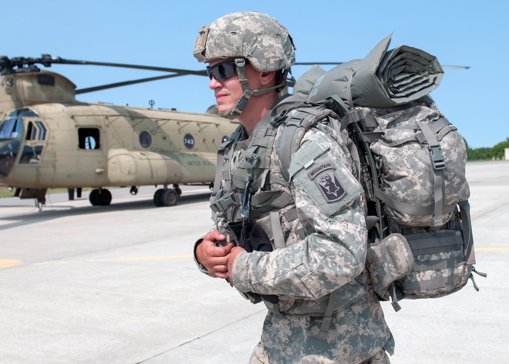 Soldier Walks to CH-47 Chinook