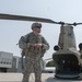 Soldier Waits to Board CH-47 Chinook