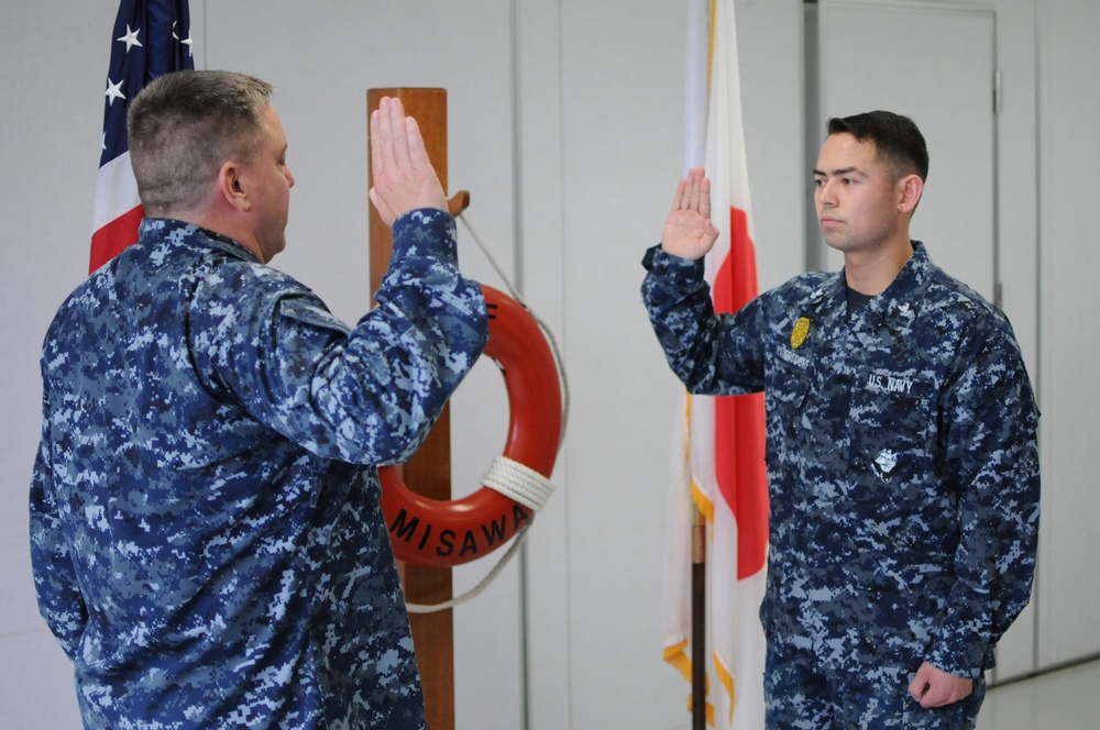 Master-at-Arms 2nd Class Anthony Lauersdorf's Reenlistment