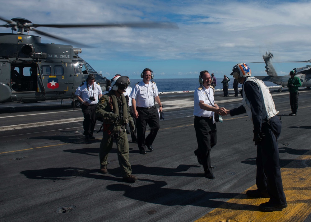 Chilean navy Commander in Chief visits John C. Stennis during RIMPAC