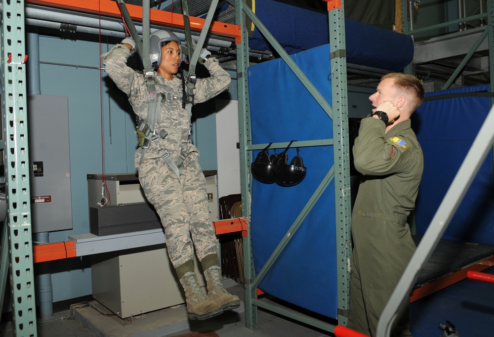 28th Bomb Wing command chief flies in B-1 bomber