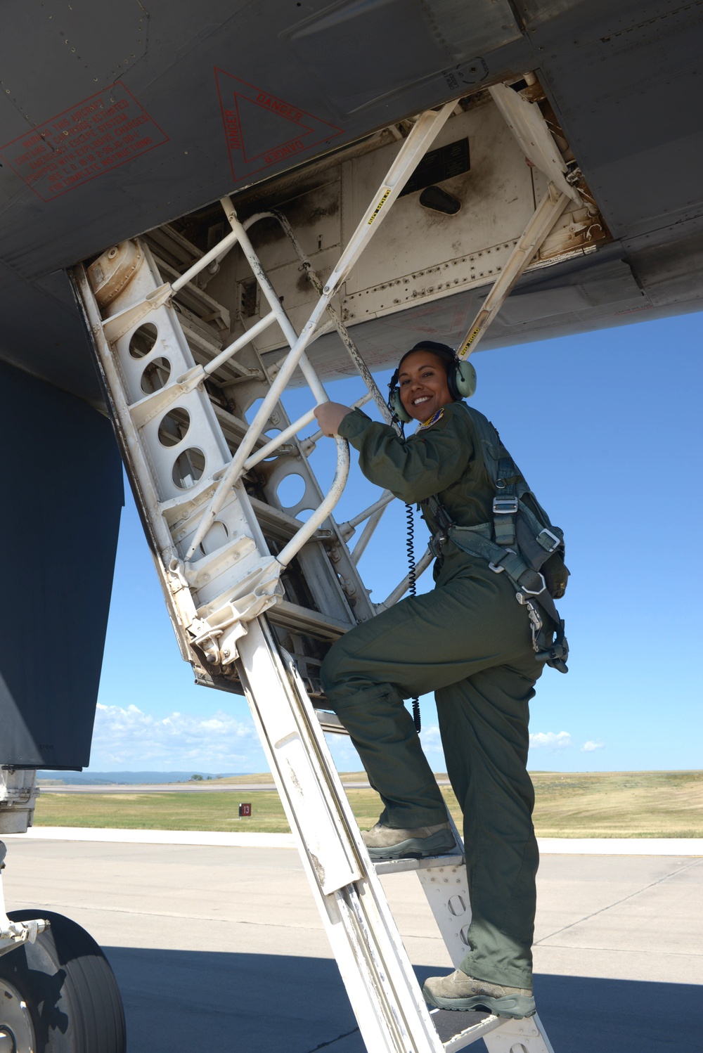 28th Bomb Wing command chief flies in B-1 bomber