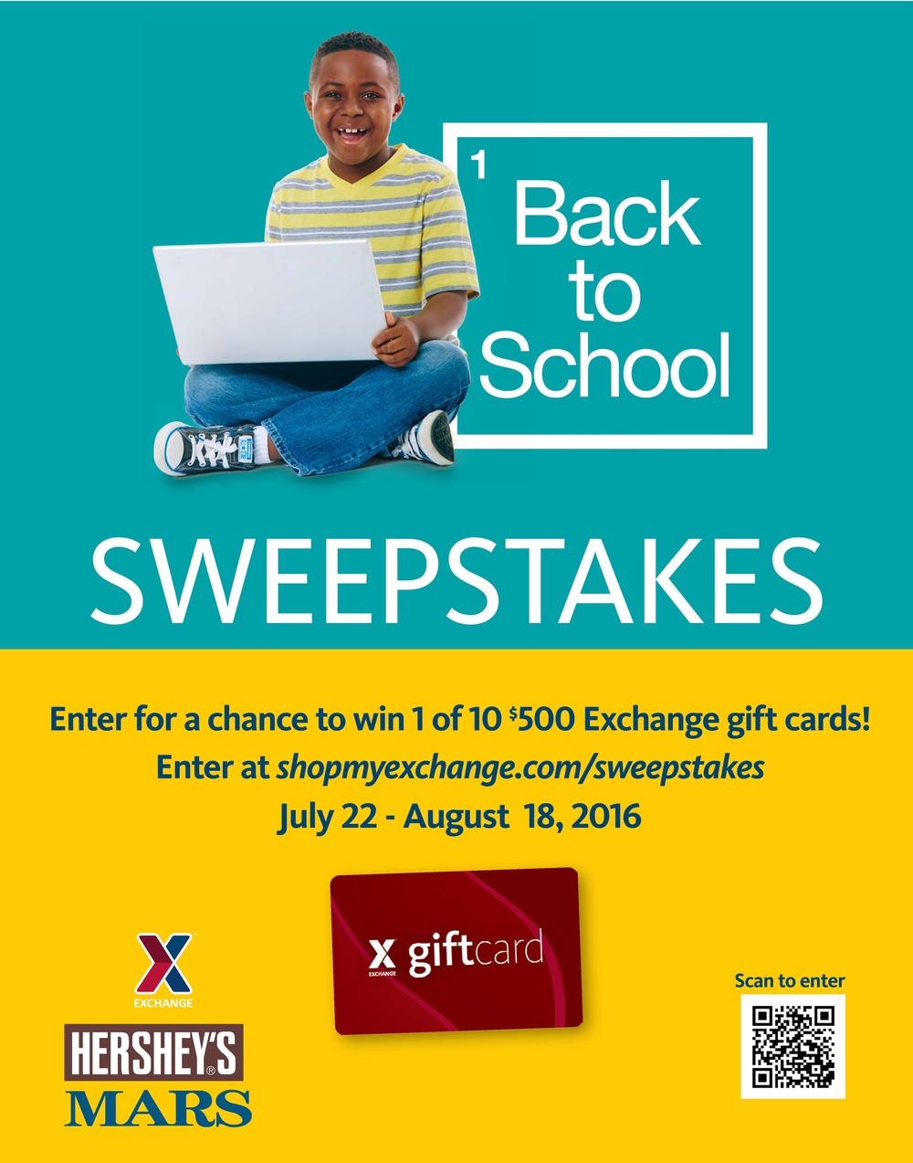 Exchange Gets Military Shoppers Prepared for New School Year with $5,000 in Prizes