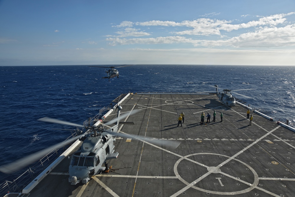 USS San Diego Flight Ops at RIMPAC 2016
