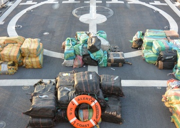Cutter Alert record drug seizure of 3.3 tons of cocaine ISO of Operation Martillo