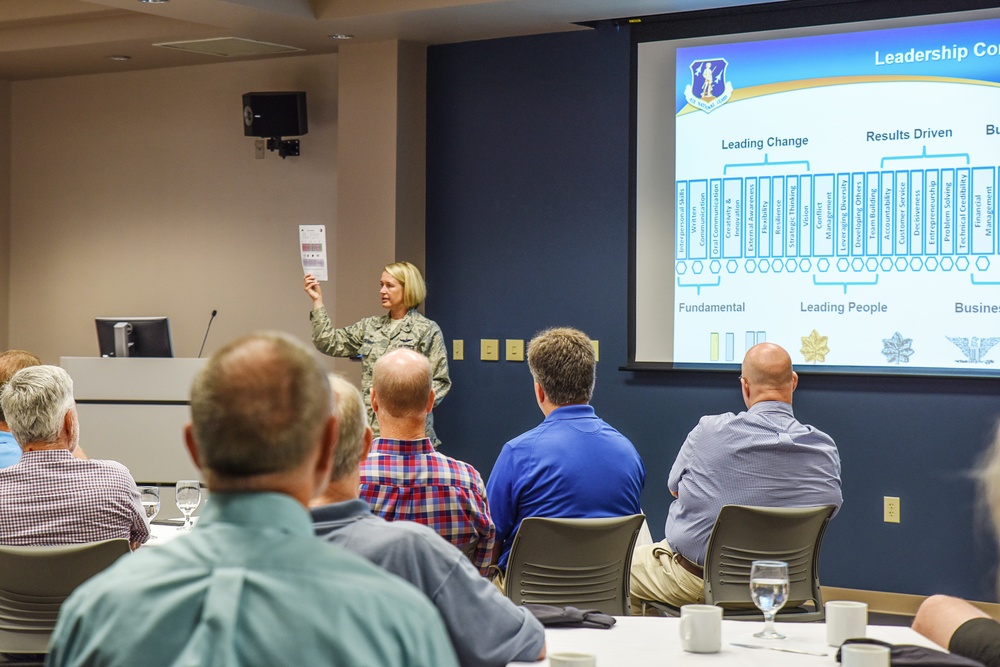 188th commander introduces military leadership concepts to local business leaders