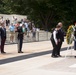 President of the Comité du Débarquement ("Landing Committee") and his family lay a wreath at the Tomb of the Unknown Soldier in Arlington National Cemetery