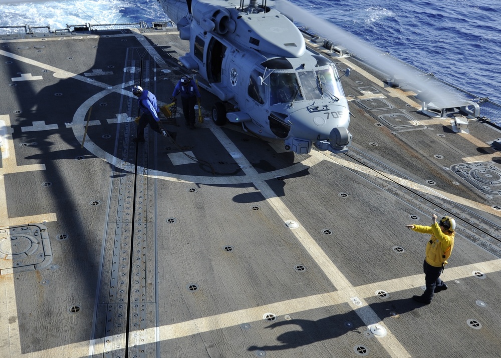 USS Howard Conducts At Sea Operations During RIMPAC