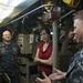 USS Chicago CO explains the fire control system to UNSECNAV during tour July 22