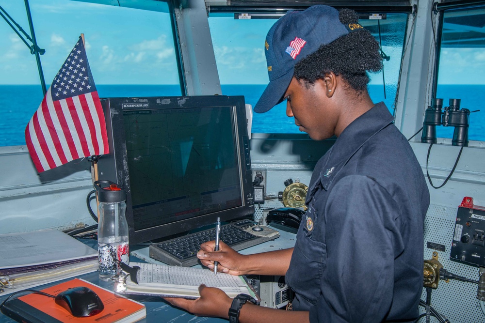 John C. Stennis Sailors conduct bridge operations during RIMPAC