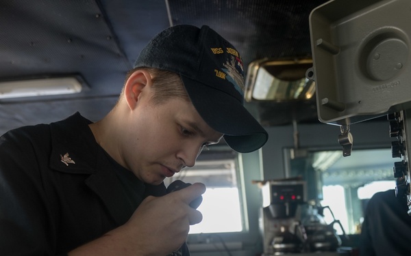 USS John C. Stennis regular bridge operations during RIMPAC