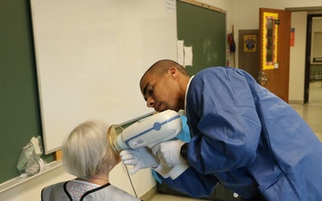 WWII veteran attends the Healthy Cortland IRT event in Homer, N.Y.