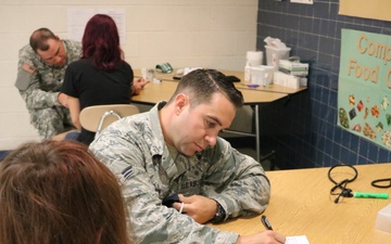 WWII veteran attends the Healthy Cortland IRT event in Homer, N.Y.