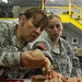 Army Reserve Soldiers prepare moulage