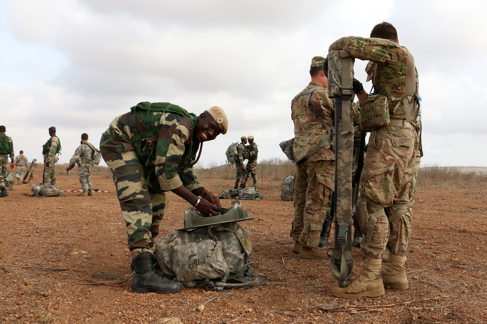 Senegalese, US Mortar Platoon of Africa Readiness Training 16