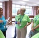 Jackie Leaf with Seven Valleys Health Coalition organizes volunteers during Healthy Cortland IRT
