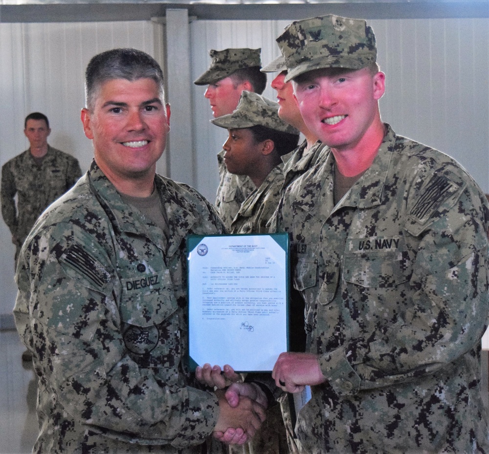 Navy Seabees Promoted in Bulgaria During Operation Resolute Castle