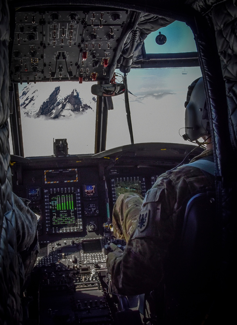 View from inside a CH-47 Chinook