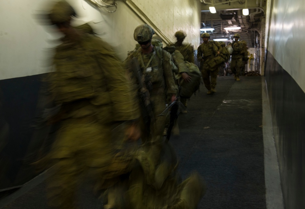 Multinational Forces Embark USS America during RIMPAC 2016