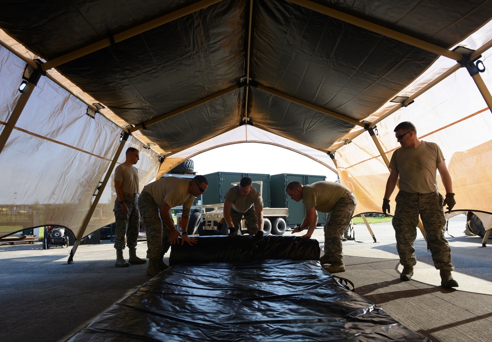 435th CRG airmen train on new tents