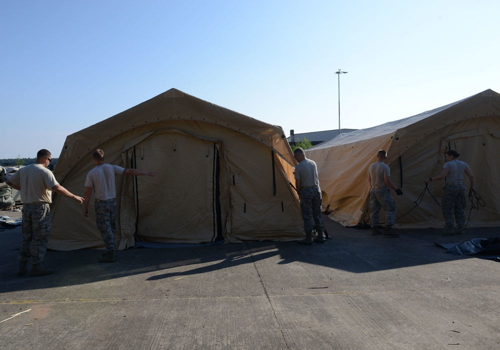 435th CRG Airmen train on new tents