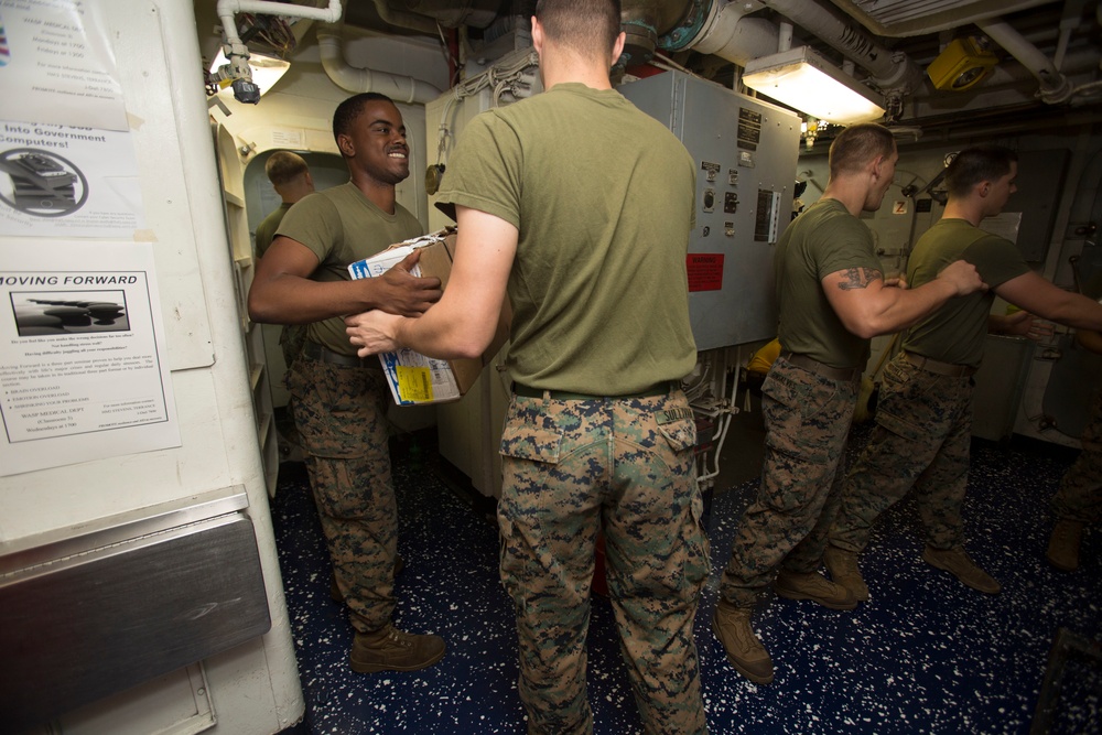 USS Wasp Performs Replenishment At Sea