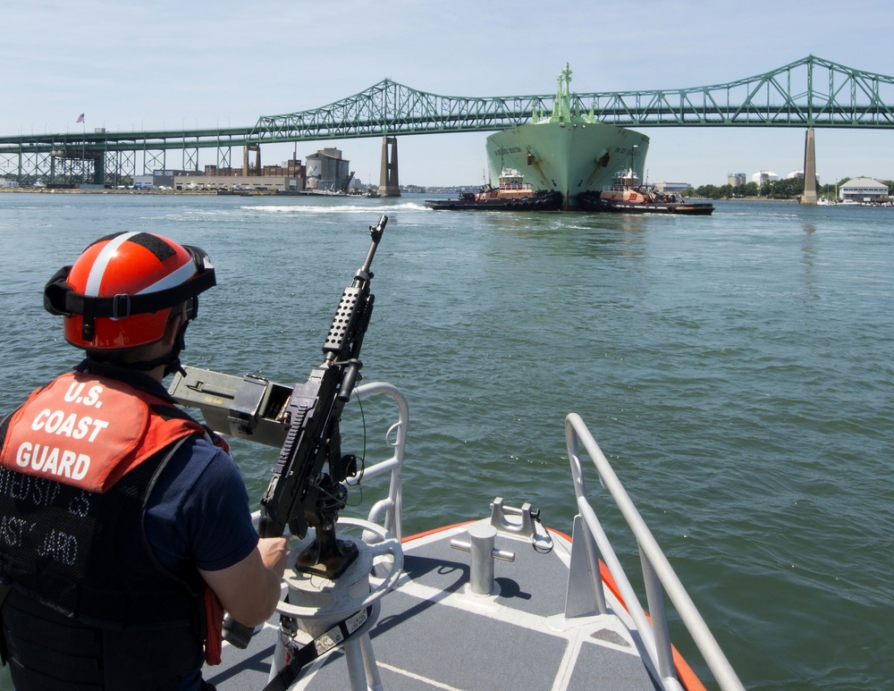 Coast Guard Station Boston on security patrol in Boston Harbor